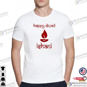 Personalised happy diwali Indian T shirt 1