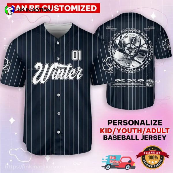 Personalized Aespa Armageddon Album Black Baseball Jersey