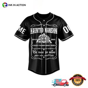 Personalized Haunted Mansion Ghost Tours Baseball Jersey