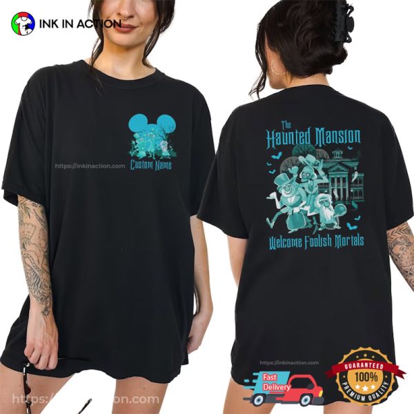 Personalized The Haunted Mansion Scary Horror 2 Sided T-shirt