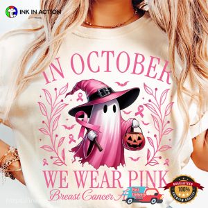 Pink Ghost Pink Ribbon In October Comfort Colors T-shirt