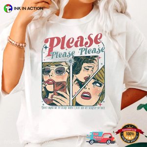 Please Please Please Retro Comic Style T-shirt, Sabrina Carpenter Fan Merch