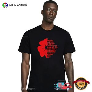 Poppy Flower Remembrance Poem T shirt 2