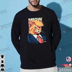 President Cat Trump 2024 Meow T-shirt