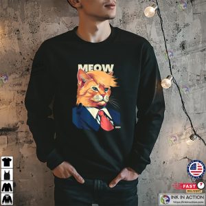 President Cat Trump 2024 Meow T-shirt