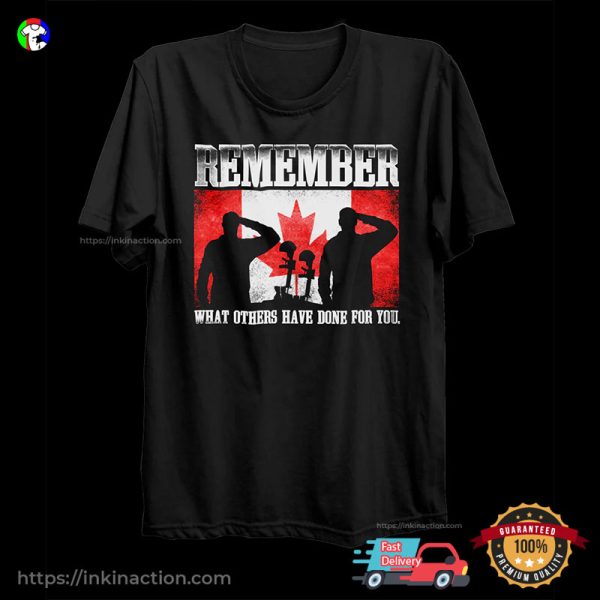 Remember What Others Have Done For You Canada Flag Shirt