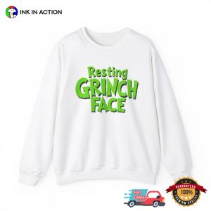 Resting Grinch Face Funny grinch christmas shirts 1