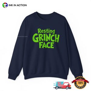 Resting Grinch Face Funny grinch christmas shirts 3