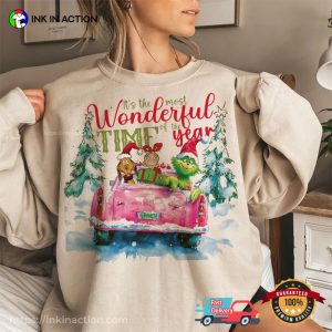 Retro Grinch Wonderful Time Of The Year christmas shirt 1