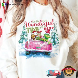 Retro Grinch Wonderful Time Of The Year christmas shirt 4