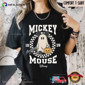 Retro Halloween Disney Mickey And Minnie Couple Matching Comfort Colors T shirt 1