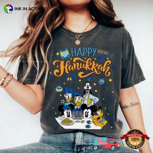 Retro Mickey and Friends Happy Hanukkah Comfort Colors Tee 3