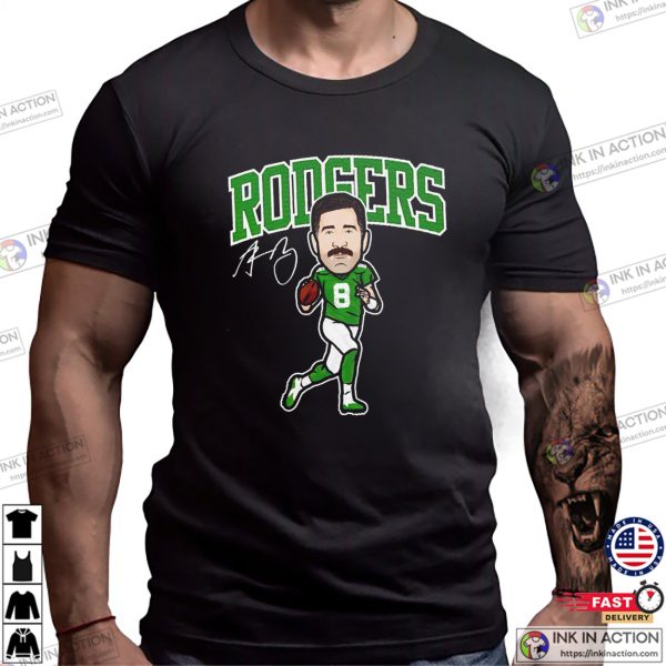 Rodgers NYJ Funny Graphic Signature T-shirt