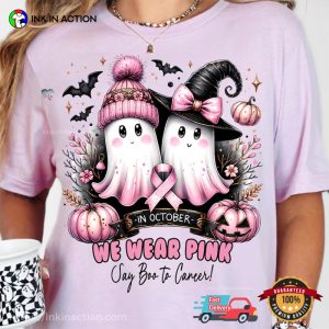 Say Boo To Cancer In October Halloween T shirt 3