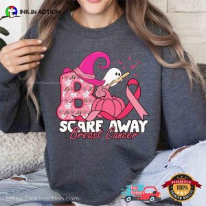 Scare Away Breast Cancer Halloween T-shirt