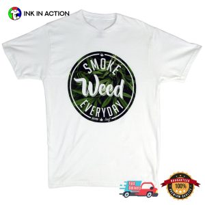 Seven Leaf Smoke Weed Everyday White T shirt 2