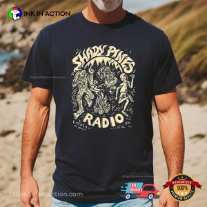 Shady Pines Radio bonfire night Mistery Creatures T shirt 3