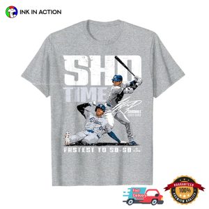 Sho Time Fastest To 50 50 Shohei Ohtani Signature T shirt 2