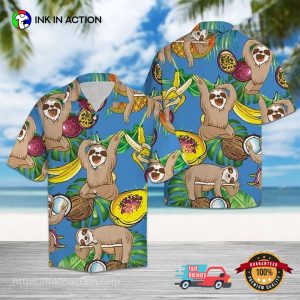 Sloth Love Fruit Hawaiian Shirt