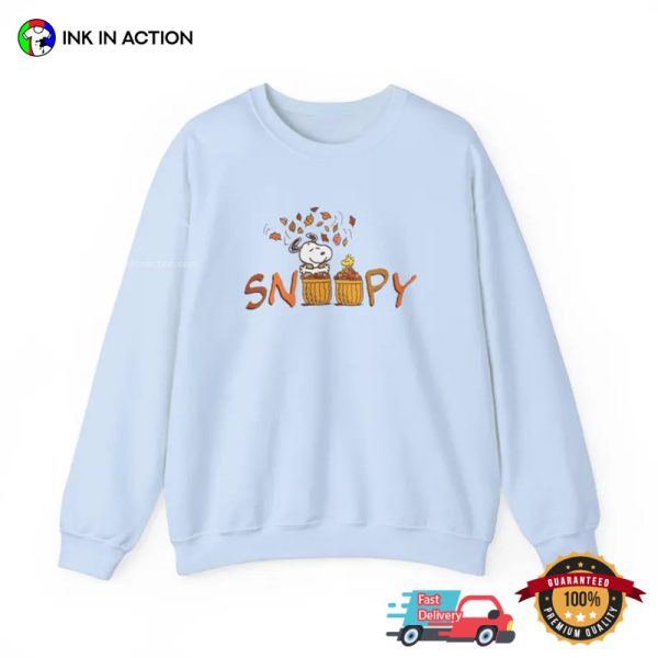 Snoopy And Woodstock Autumn Adorable Tee