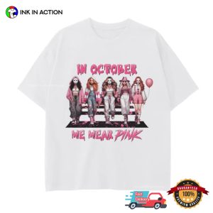 Spooky Pink Girl Group In October T shirt 3