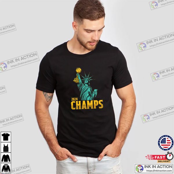 Statue Of Liberty NYL WNBA 2024 Champs T-shirt