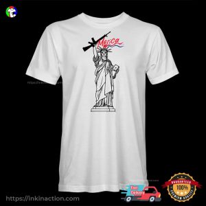 Statue Of Liberty Gun And Justice Funny T-shirt