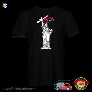 Statue of Liberty Gun And Justice Funny T shirt 2