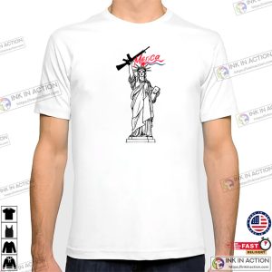 Statue of Liberty Gun And Justice Funny T shirt