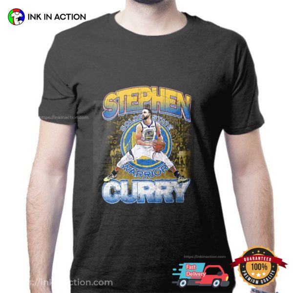 Stephen Curry Grunge Illustration T-Shirt