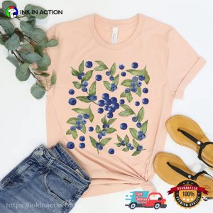 Summer fruits blueberry plant Art Comfort Color Shirt 3