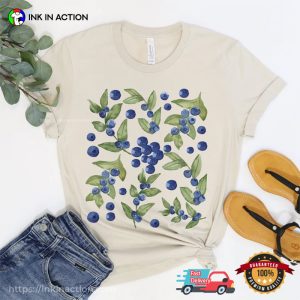 Summer fruits blueberry plant Art Comfort Color Shirt 4