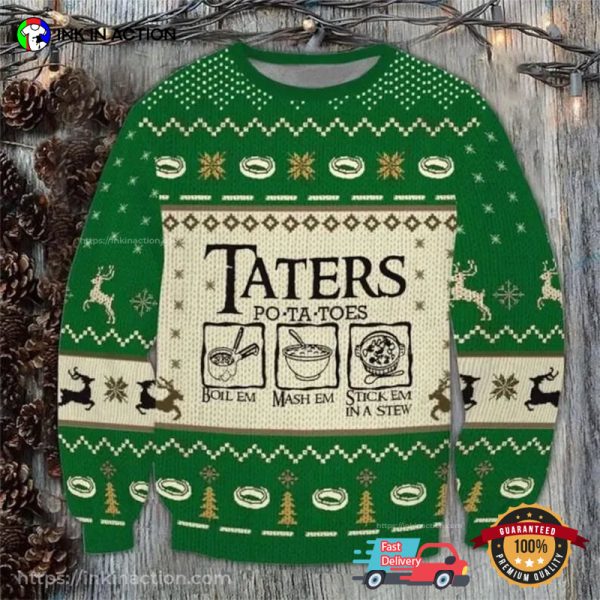 Taters Potatoes Cook Ugly Christmas Sweater No. 1