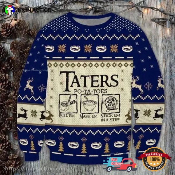 Taters Potatoes Cook Ugly Christmas Sweater No. 3