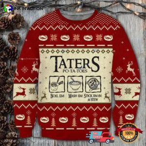 Taters Potatoes Cook Ugly Christmas Sweater No. 4