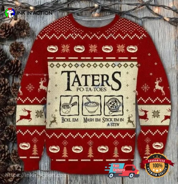 Taters Potatoes Cook Ugly Christmas Sweater No. 4