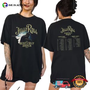 The Beautifully Broken Tour 2024 jelly roll concert Shirt