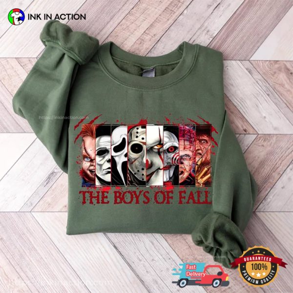 The Boys Of Fall Scary Horror Movie Characters T-shirt