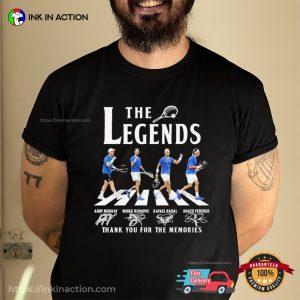 The Legends Of Tennis Abbey Road Crossing Signatures T shirt 2