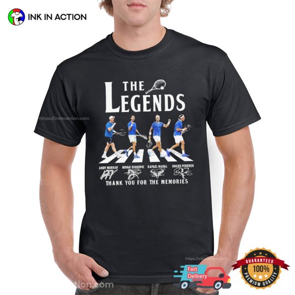 The Legends Of Tennis Abbey Road Crossing Signatures T-shirt