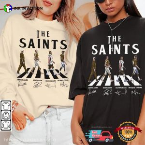 The Saints Abbey Road Crossing Signatures Comfort Colors T shirt 2