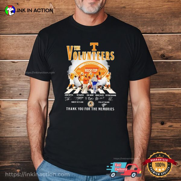 The Tennessee Volunteers Anniversary Abbey Crossing Signatures T-shirt