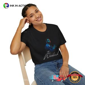 The Weeknd Music Concert Portrait Softstyle T-shirt