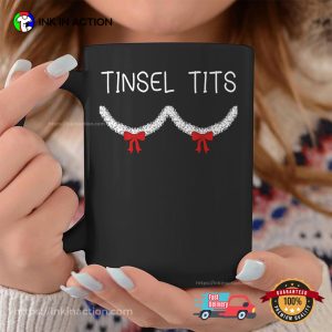 Tinsel Tits Christmas Humor Adults Coffee Mug