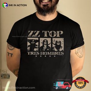 Tres hombres ZZ Top Retro Album T shirt 1