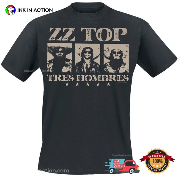 Tres Hombres ZZ Top Retro Album T-shirt