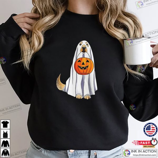 Trick Or Treat Spooky Golden Retriever T-shirt