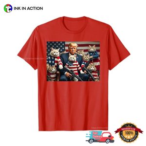 Trump And Cats Army 2024 America Election Tee 2