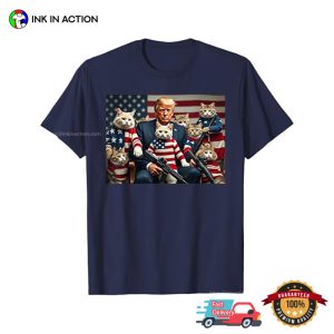 Trump And Cats Army 2024 America Election Tee 3