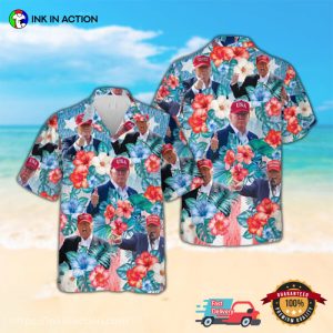 Trump For President 2024 Hibiscus Flowers Hawaiian Shirt